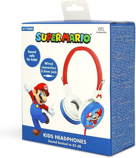 OTL Super Mario Kids Core Ενσύρματα Παιδικά On Ear Ακουστικά Πολύχρωμα