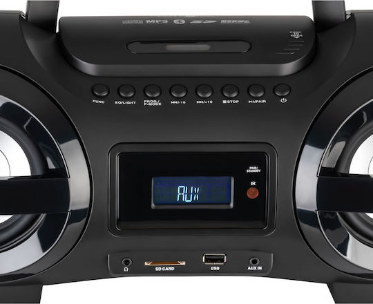 Reflexion Преносима Аудиосистема с CD Радио Bluetooth USB Черен