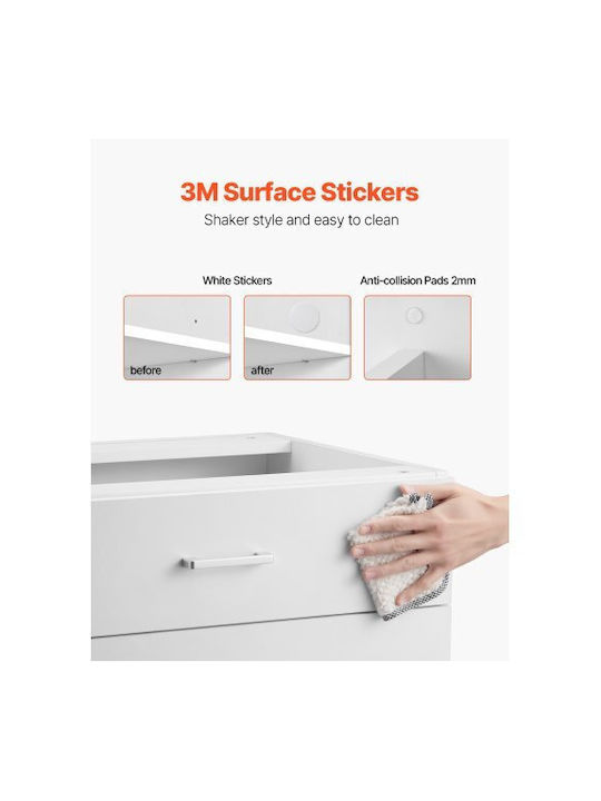 Vevor Small Storage Furniture Shaker Base Cabinet 24 Inches Width X 19 Inches Depth X 32 Inches Height Ready To Assemble 3 Drawers