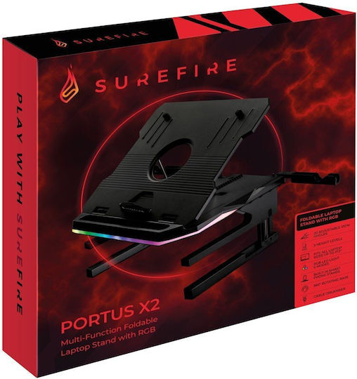 SureFire Portus X2 Stand für Laptop bis zu 17.3" mit Beleuchtung