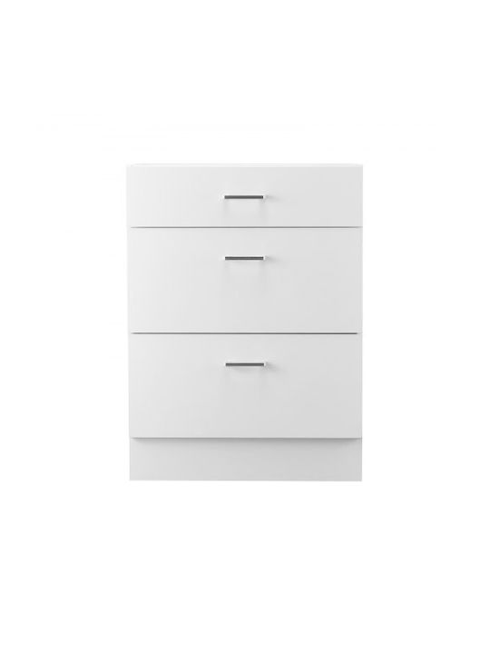Vevor Small Storage Furniture Shaker Base Cabinet 24 Inches Width X 19 Inches Depth X 32 Inches Height Ready To Assemble 3 Drawers