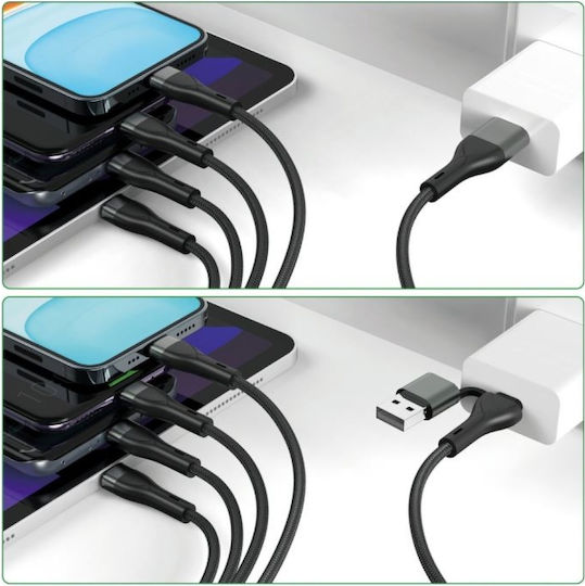 4Smarts USB 2.0 Cable USB-C male - USB-C 15W Μαύρο 1.2m