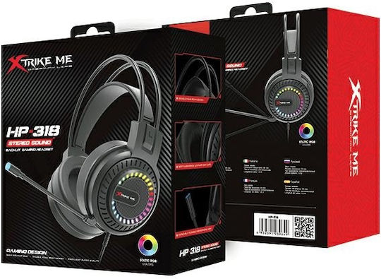 Xtrike Me Over Ear Gaming Headset με σύνδεση 2x3.5mm