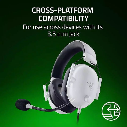 Razer Blackshark V2 X For Xbox Over Ear Gaming Headset With 3.5 Mm Connectivity White For XBOX Nintendo Switch Nintendo Switch 2 PC PS4 PS5