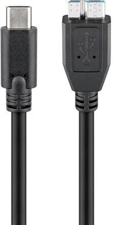 Goobay Usb Cable Usb-c Micro-b 0,6 M Black 67995