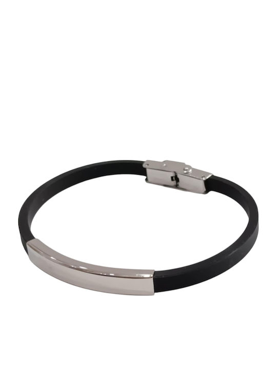 Kalliopi Silver Ανδρικό Βραχιόλι από Ατσάλι 23cm