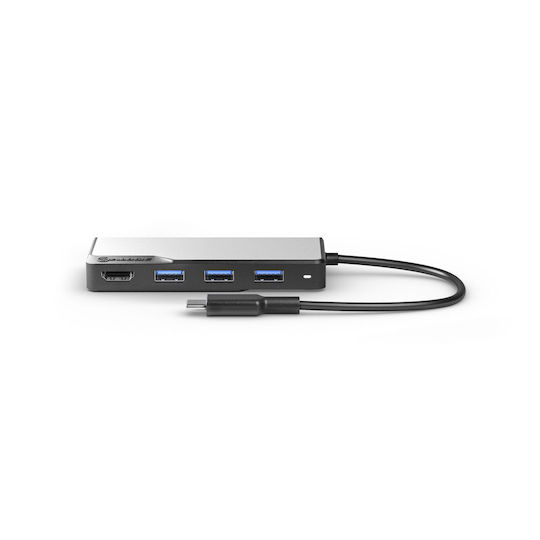 Alogic USB-C Docking Station με HDMI 4K Γκρι (UCFUHDV2-SGR)