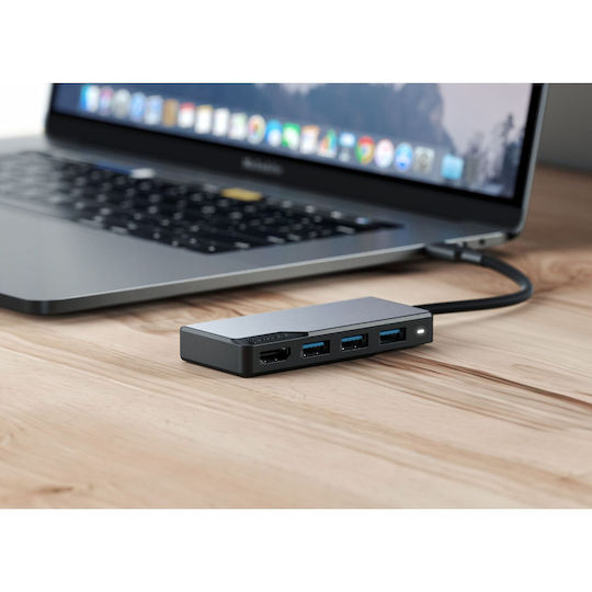Alogic USB-C Docking Station με HDMI 4K Γκρι (UCFUHDV2-SGR)