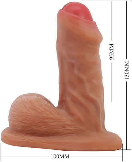Pretty Love Warnell Glass Dildo With Suction Cup Flesh