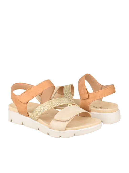 Women's Flat Sandals Anatomic in Beige Color