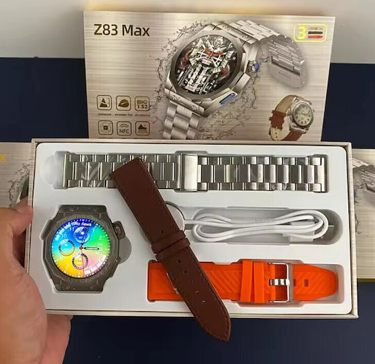 Z83 Max 49мм Смартчасовник с Пулсомер (Оранжев)