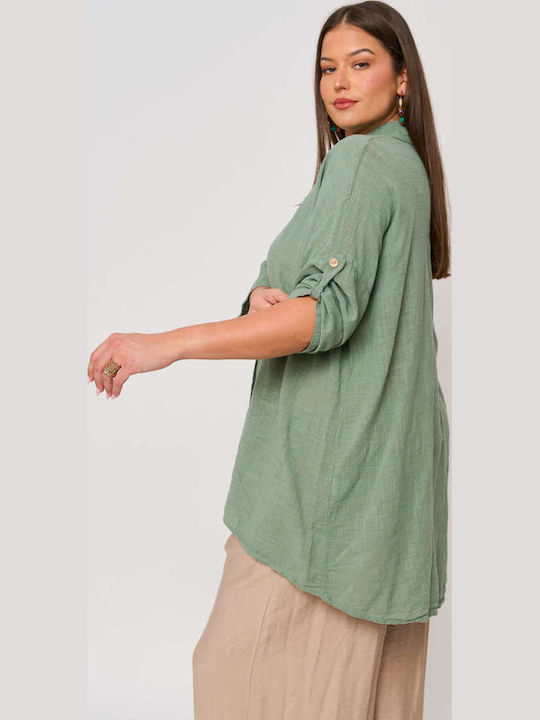 Women's Long Sleeve Shirt Haki