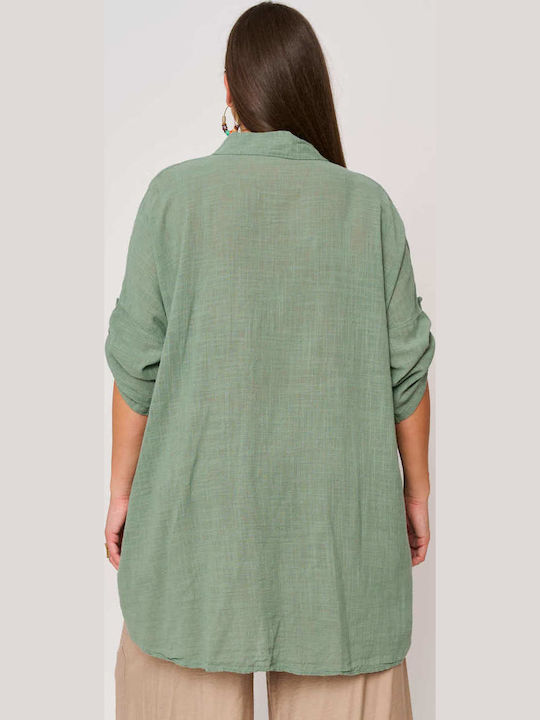 Women's Long Sleeve Shirt Haki