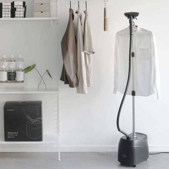 Steamery Stockholm Stratus Aparat de călcat cu abur pentru haine pardoseală 1850W cu rezervor 3.2lt Negru