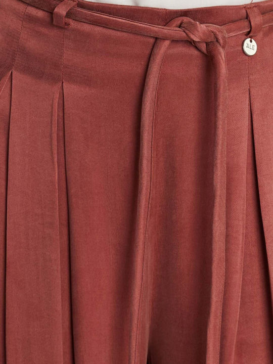 Women's Fabric Trousers Loose Fit Copper