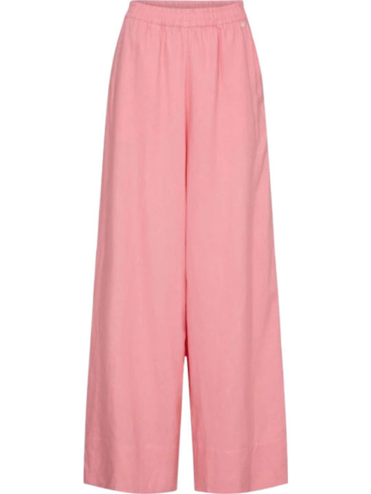 Damen Stoff Hose Flamingo Pink