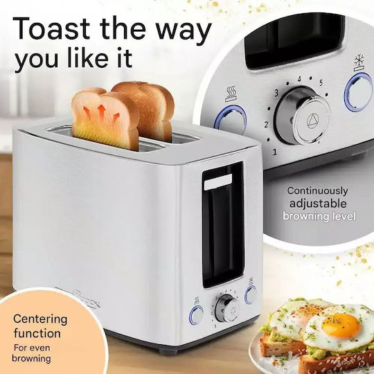 Profi Cook Toaster 2 Schlitze 850W Inox