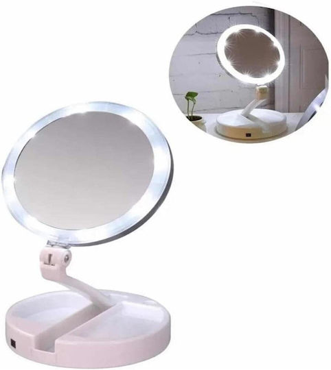 Makeup Mirror with Light and Fan