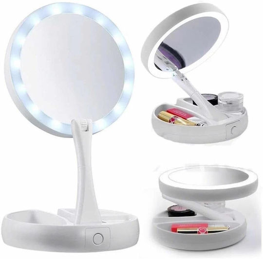 Makeup Mirror with Light and Fan