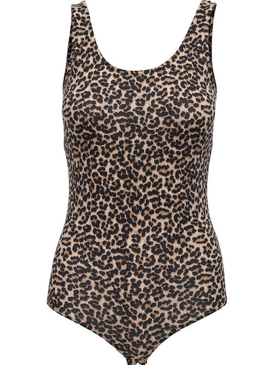 Only Onllove Γυναικείο Κορμάκι Λεοπαρ 15345152 Καφέ Only Onllove Γυναικείο Κορμάκι Λεοπαρ 15345152 Καφέ