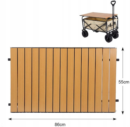 Beach Terrain Cart Tourist Shopping Transport 150kg Table 88cm