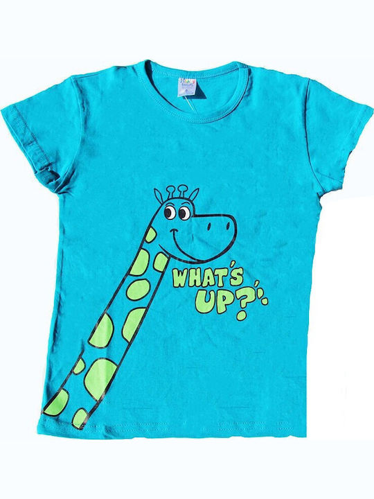 Happy Touch Kinder Schlafanzug Sommerlich Turquoise