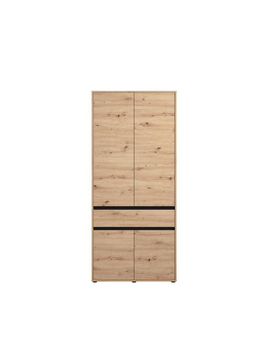 Doppeltür Kleiderschrank Corbett Artisan Oak/Black Matte 93x55x211cm