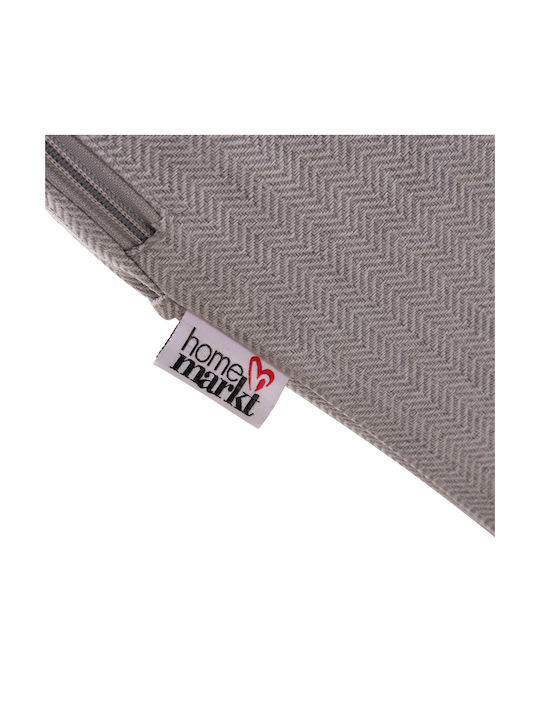 HomeMarkt Waterproof Sunbed Cushion with Backrest Olefin Herringbone 198x70cm