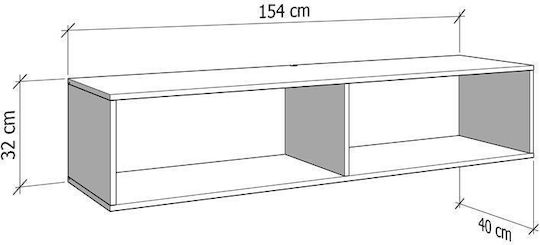 Έπιπλο Τηλεόρασης Royan Artisan Oak Μ154xΠ42xΥ32cm