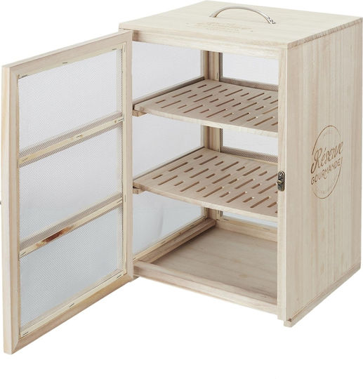 The Home Deco Factory Suport De Masă Din Lemn Pentru Dulap De Depozitare A Alimentelor Cu 3 Rafturi Din Lemn 28x24x39cm Bej