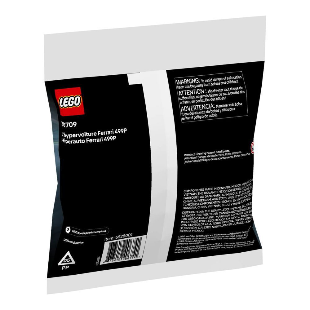 LEGO Speed Champions Ferrari Pentru 7+ Ani 62 Bucăți 30709