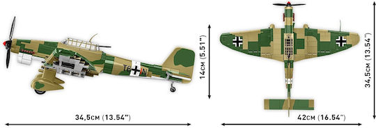 Cobi Bauklötze Historical Collection Wwii Junkers Ju 87 B-2 für 7+ Jahre 525 Stück
