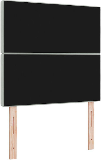 vidaXL Stoff-Kopfstütze für Betten Hellgrau 100x128cm