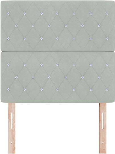 vidaXL Stoff-Kopfstütze für Betten Hellgrau 100x128cm