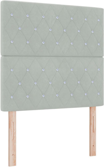 vidaXL Stoff-Kopfstütze für Betten Hellgrau 100x128cm