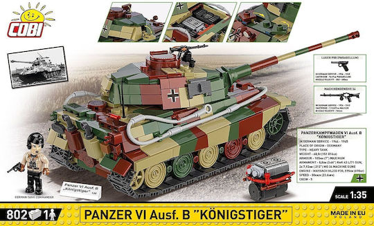 Cobi Cobi Panzer VI Ausf B King Tiger Bauklötze für 9+ Jahre 802 Stück