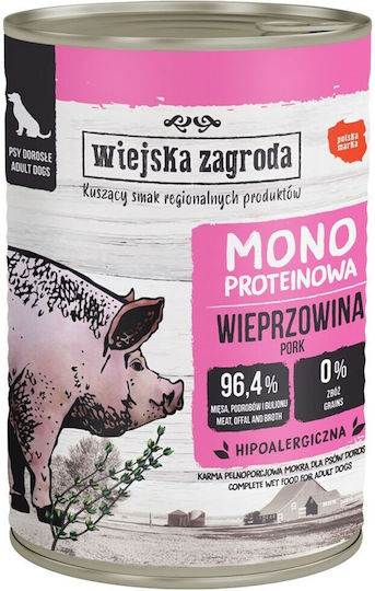 Wiejska Zagroda Wet Food Dogs with Pork 400gr