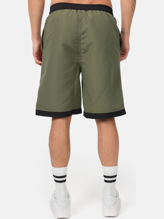 Clennell Men's Swimwear Bermuda Olive / Black with Patterns