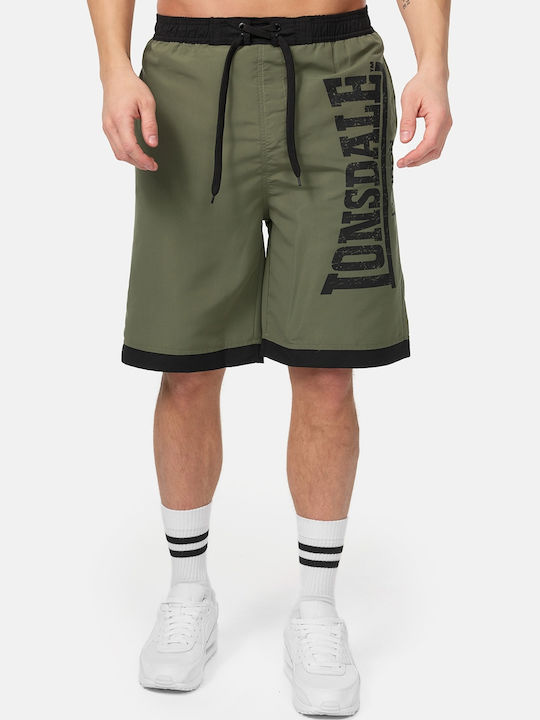 Clennell Men's Swimwear Bermuda Olive / Black with Patterns