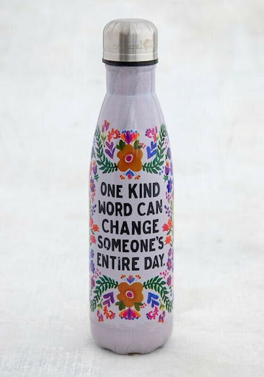 Natural Life Water Bottle Bottle Thermos Stainless Steel BPA Free 500ml Multicolour