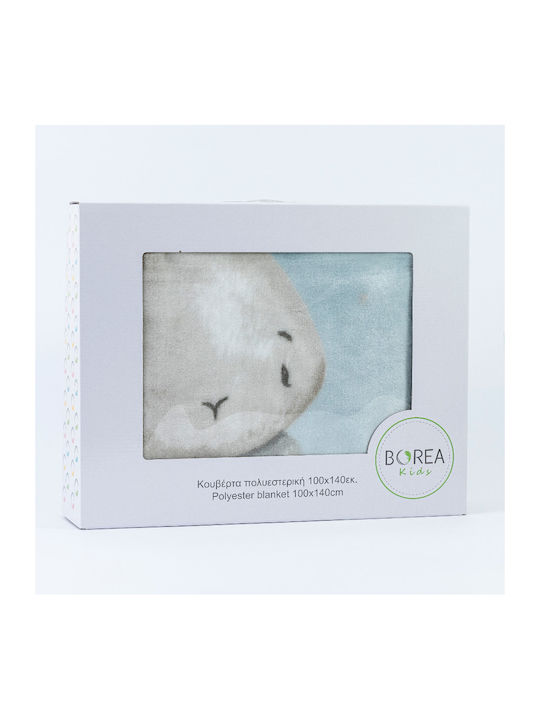 Borea Blanket Cot Bunny Green Pistachio 100x140cm