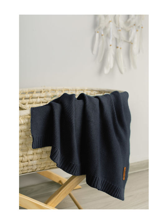 Sensillo Blanket Nursery Swaddling Blankets Bamboo Navy Blue Navy Blue 100x80cm