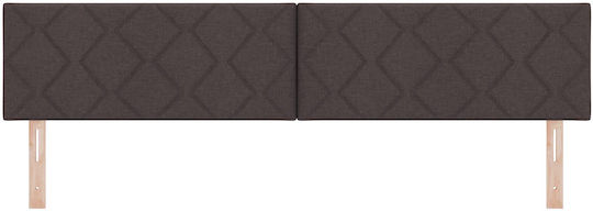 vidaXL Stoff Kopfstütze für Betten Dunkelbraun 200x78cm