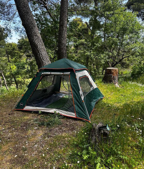Campo Rover 4 Αυτόματη Καλοκαιρινή Σκηνή Camping Πράσινη με Διπλό Πανί για 4 Άτομα 240x240x160εκ.