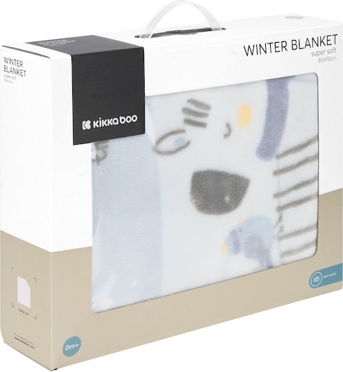 Kikka Boo Blanket Nursery Swaddling Blankets Friends Light Blue Stripy Friends 80x110cm