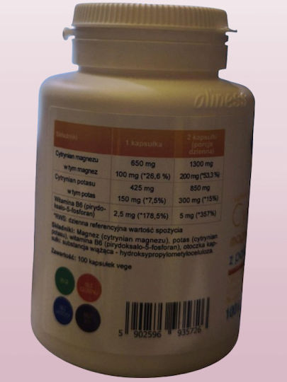 Aliness Magneziu / Potasiu Cu Vitamina B6 100 Capsule