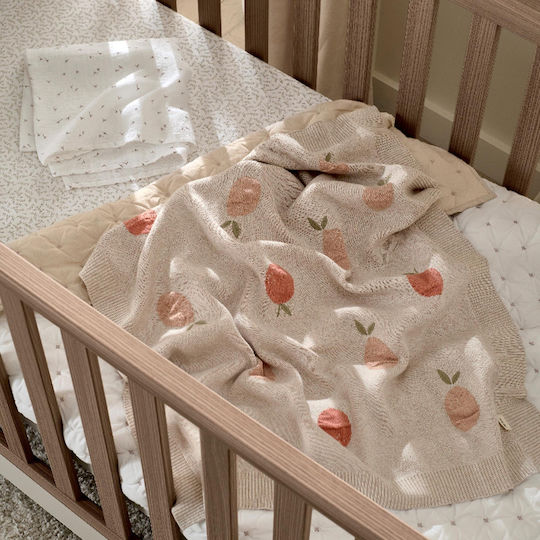 Mamas & Papas Одеяло Детски пелени за пелени Плетено Бежов 70x90см.