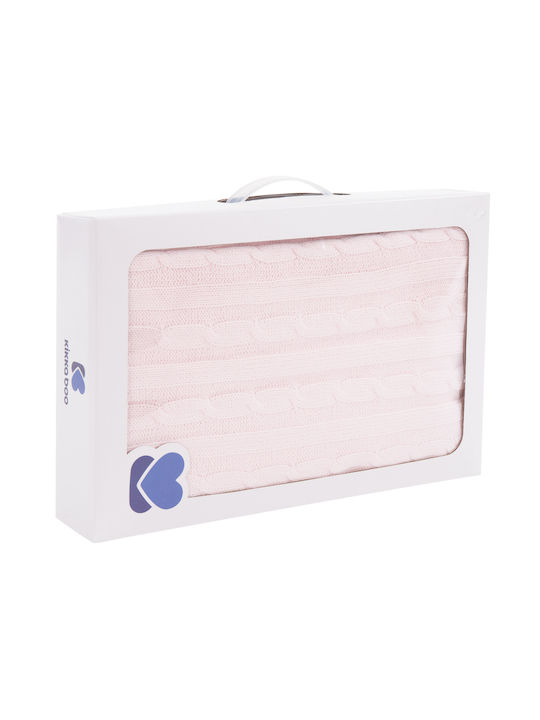 Kikka Boo Blanket Nursery Swaddling Blankets Knitted Knitted Pink 75x100cm