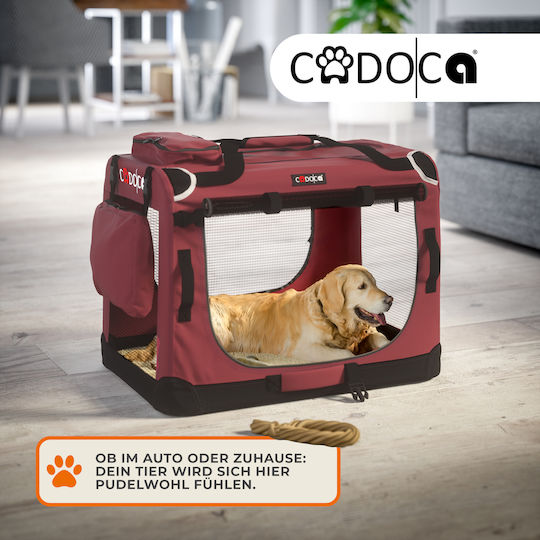Cat Dog Transport Bag Cadoca Dark Red Size 2xl 90x61x65 Cm