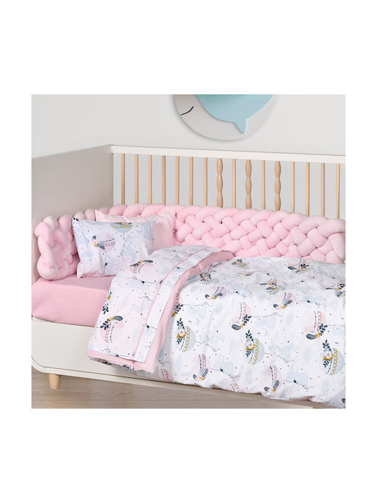 Das Home Fun 4915 Baby Sheets Set Cradle Cotton Light Blue, Mint, Pink Multicolored 70x120cm 2pcs